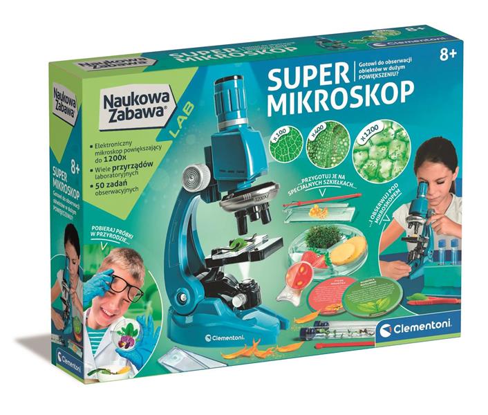 CLEMENTONI NAUKOWA ZABAWA SUPER MIKROSKOP 50755
