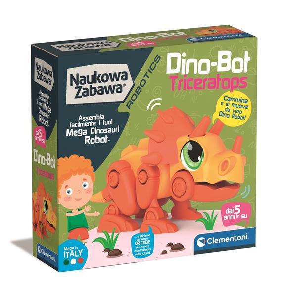 clementoni robotics naukowa zabawa dino-bot triceratops 50797