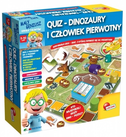 lisciani mały geniusz - quiz dinozaury i prehistoria 54374