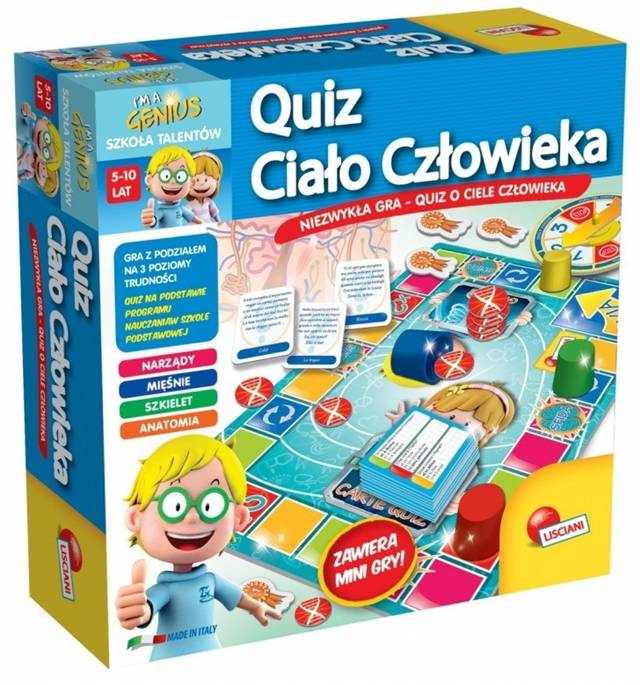 lisciani mały geniusz - quiz ciało człowieka 67794 dante