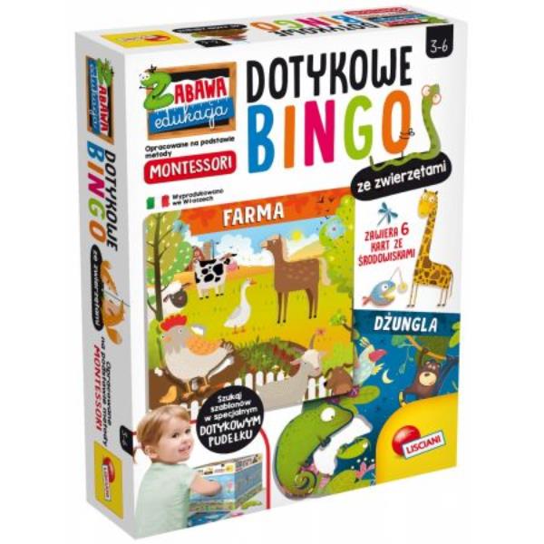 lisciani montessori dotykowe bingo ze zwierzętami 72460 dante