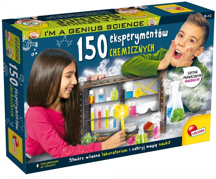 LISCIANI I'M A GENIUS 150 CHEMICZNYCH DOŚWIADCZEŃ 66377 LISCIANI CHEMIA DOŚWIADCZENIE    DANTE