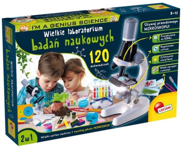 lisciani i'm genius wielkie laboratorium badań naukowych 120 doświadczeń dante  89338