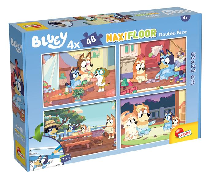 LISCIANI BLUEY PUZZLE DF MAXI FLOOR 4 X 48EL DANTE