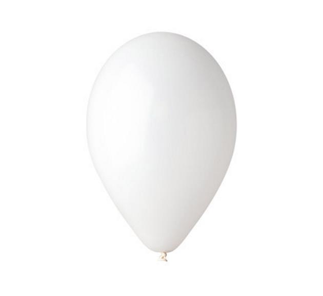 balon pastel.26cm.01/biały op.100szt.