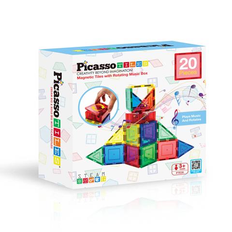 PICASSO TILES KLOCKI KONSTRUKCYJNE MAGNETYCZNE 20EL ORBICO