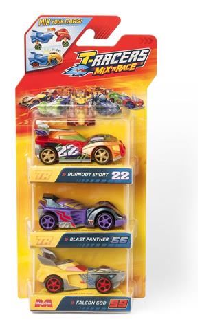 T-RACERS MIX'N RACE SAMOCHÓD 3-PAC  ORBICO