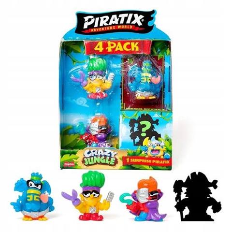 PIRATIX CRAZY JUNGLE 4 PAK FIGUREK MIX WZORÓW MAGICBOX  ORBICO