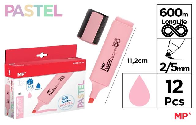 MP-ZAKREŚLACZ PASTEL RÓŻOWY PE534RO-S