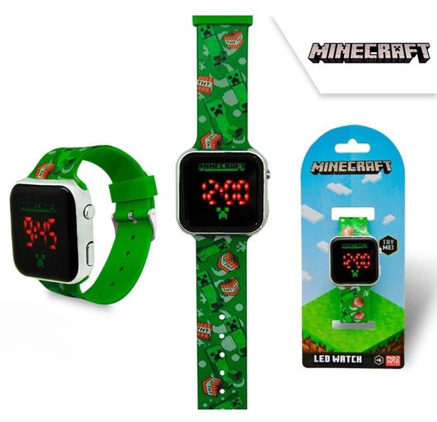 zegarek minecraft cyfrowy led z kalendarzem kids min4129ku
