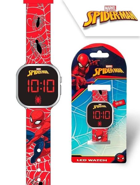 zegarek spiderman cyfrowy led z kalendarzem kids spd4719ku