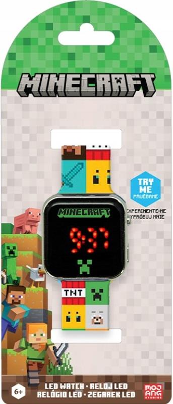 ZEGAREK LED Z KALENDARZEM MINECRAFT MIN4272 KIDS