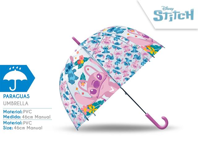 PARASOLKA DZIECIĘCA PRZEZROCZYSTA STITCH 46CM KDL-889926