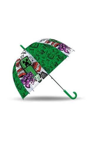 PARASOLKA MANUALNA PRZEZROCZYSTA 46CM   MINECRAFT KIDS MC00068