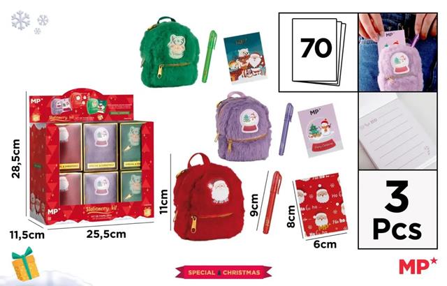MP-ŚWIĄTECZNY ZESTAW DO PISANIA W MINI PLECAKU CH57014