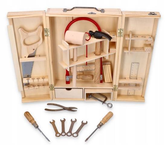 WOODYLAND DREWNIANA SKRZYNKA Z NARZĘDZIAMI 91931 19314