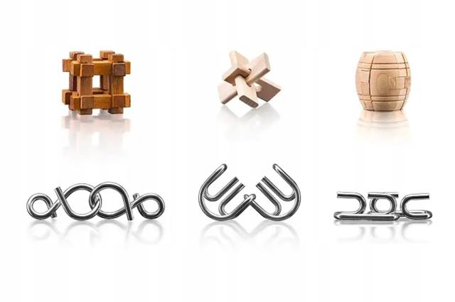 WOODYLAND POPULAR ZESTAW ŁAMIGŁÓWEK METOWO-DREWNIANYCH 6SZT 22215