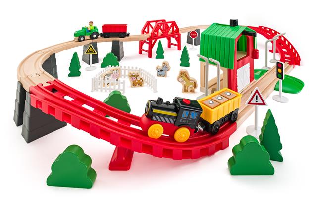 WOODYLAND DREWNIANA KOLEJKA FARMA 60EL 93077 30777