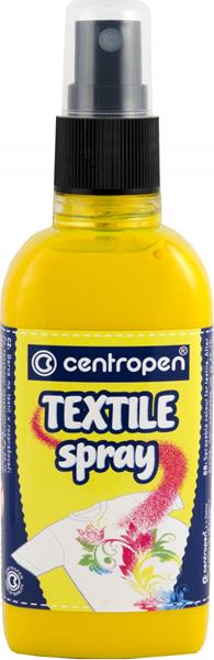 centropen farba do tkanin w sprayu      textile żółta cdc