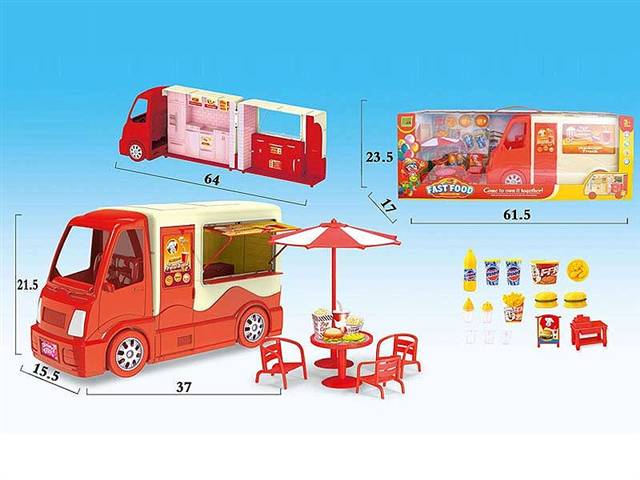 icom-camper fast food dla lalki 30cm ze światłem i dźwiekiem ca040902