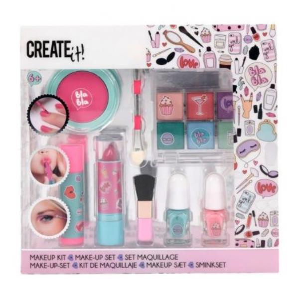 create it! make-up zestaw kosmetyków róż, turkus 84502