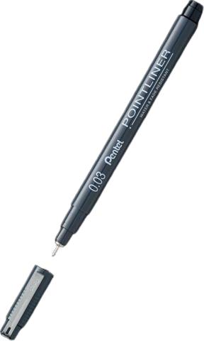 PENTEL CIENKOPIS POINTLINER 0.03MM CZARNY S20P-03A /12/