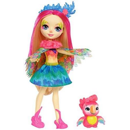 MATTEL ENCHANTIMALS PEEKI PARROT&SHEENY LALKA FJJ21