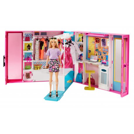 MATTEL BARBIE WYMARZONA SZAFA Z LALKĄ I AKCESORIAMI GBK10