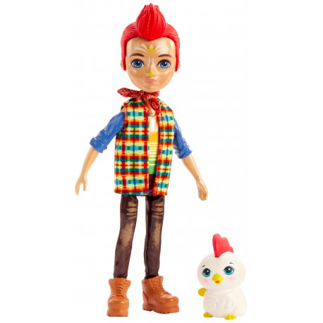 mattel enchantimals redward rooster & cluck fhn22 gjx39 mattel