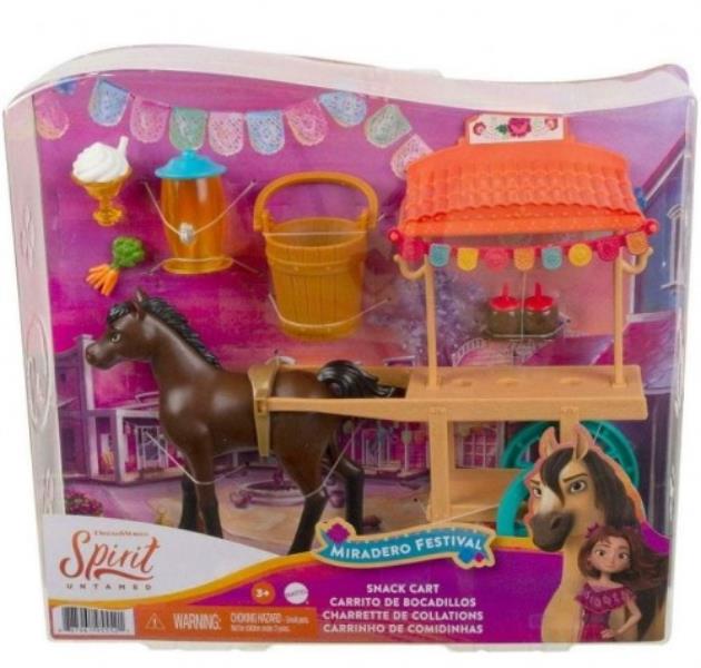 mattel spirit mustang - stoisko z osprzętem -snack cart gxf68