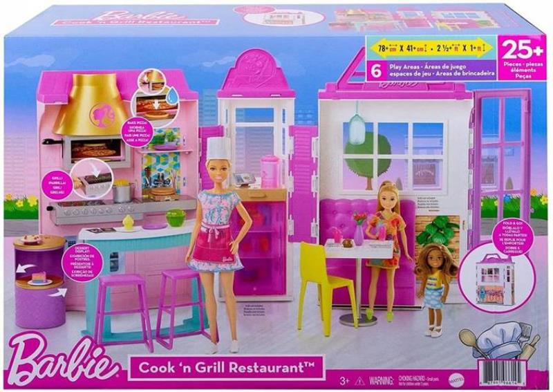 mattel barbie restauracja z grillem zestaw gxy72