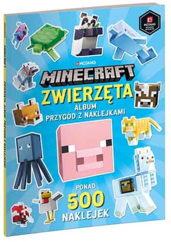 minecraft zwierzęta album przygód z naklejkami