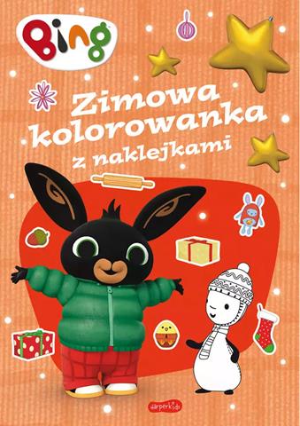 KSIĄŻKA - BING ZIMOWA KOLOROWANKA Z NAKLEJKAMI