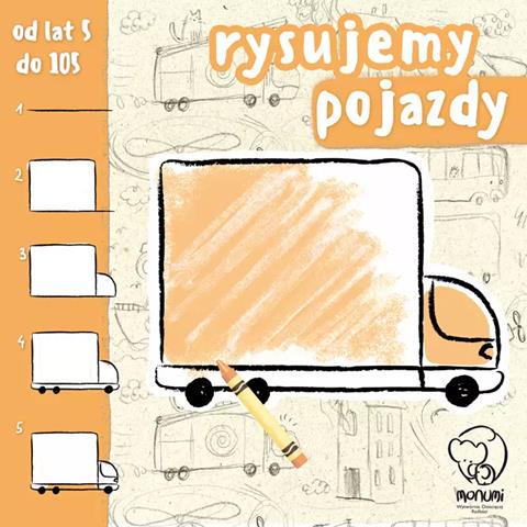 MONUMI KOLOROWANKA RYSUJEMY POJAZDY