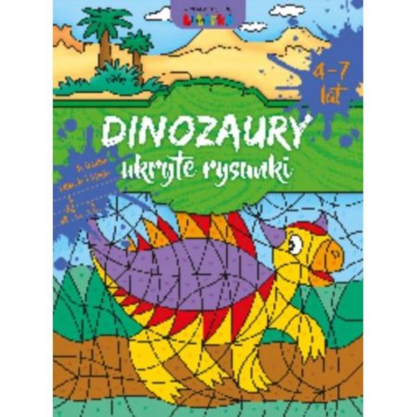 literka książeczka dinozaury ukryte rysunki 4-7lat