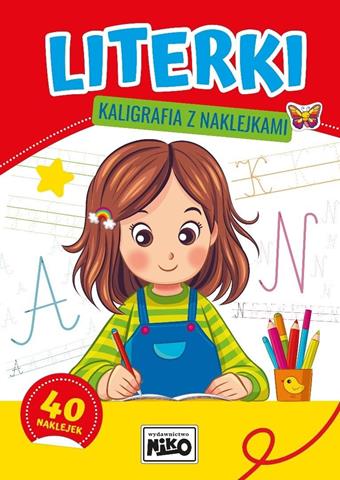 NIKO KSIĄŻECZKA LITERKI KALIGRAFIA Z NAKLEJKAMI