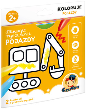 czuczu dłuugie rysowanie - pojazdy koloruję 2+