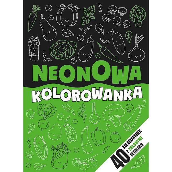 trefl kolorowanka neonowa zielona