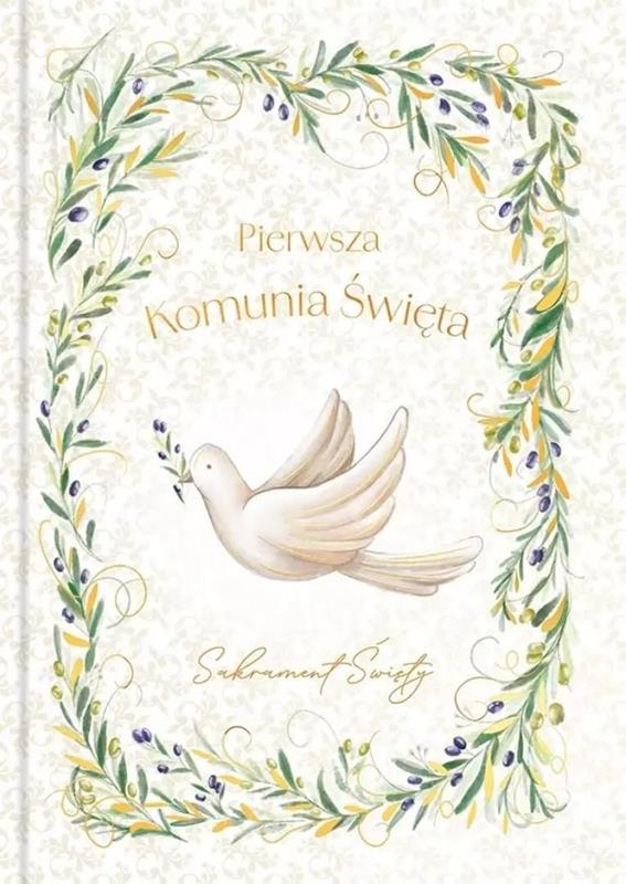 HENRY Książeczka A5 Pamiątka Komunijna  GOŁĄB W OLIWKACH