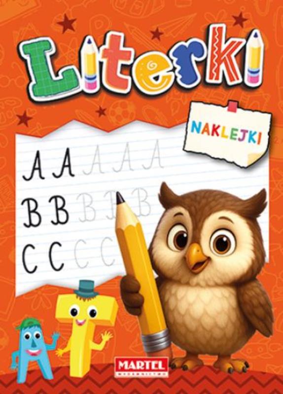 MARTEL KSIĄŻECZKA LITERKI Z NAKLEJKAMI