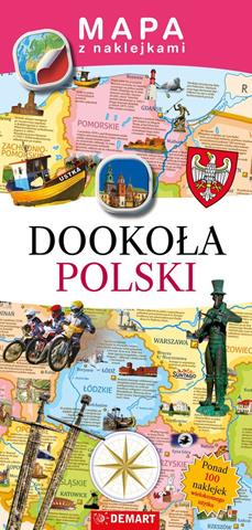 MAPA Z NAKLEJKAMI DOOKOŁA POLSKI DEMART