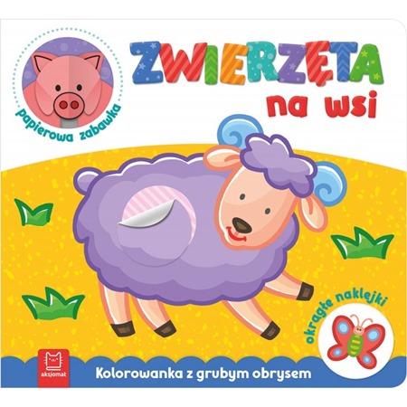 aksjomat-kolor.zwierzęta na wsi z grubym obrysem