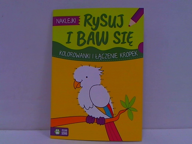 zielona sowa-rysuj i baw się - papuga