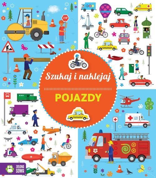 zielona sowa-książ.szukaj i naklejaj - pojazdy