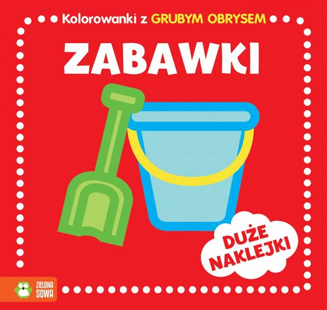 zielona sowa-kolorowanki z grubym obrysem-zabawki