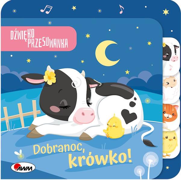AWM KSIĄŻECZKA DŹWIĘKOPRZESUWANKA DOBRANOC,KRÓWKO