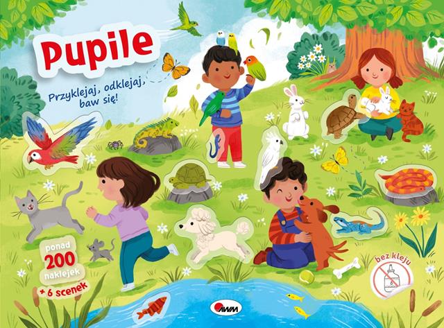 AWM KSIĄŻECZKA PRZYKLEJAJ, ODKLEJAJ, BAW SIĘ PUPILE