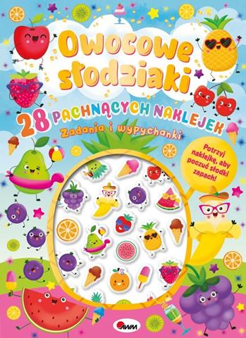 AWM KSIĄŻECZKA 28 PACHNĄCYCH NAKLEJEK OWOCOWE SŁODZIAKI