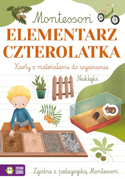 ZIELONA SOWA KSIĄŻECZKA MONTESSORI ELEMENTARZ CZTEROLATKA