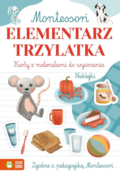 ZIELONA SOWA KSIĄŻECZKA MONTESSORI ELEMENTARZ TRZYLATKA